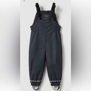 ZARA rubberized fleece overalls
